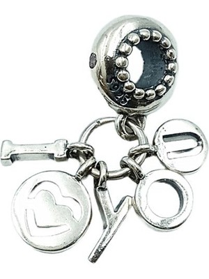 Defne Silver Sallantılı I Love You Charm