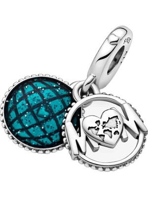 Defne Silver Ikili Mom Charm