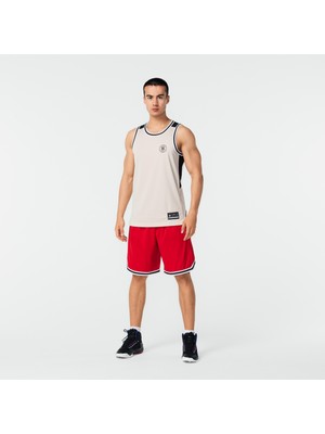 Decathlon Yetişkin Basketbol Şortu - Çift Yönlü - Kırmızı / Bej - SH500