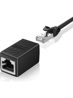 Lunatic 0846 3 Lü Paket Gigabit RJ45 Cat5/cat6/cat7/cat8 Destekli Ethernet Modem Lan Birleştirici Aparatı Kablo Uzatma ( 3' LÜ PAKET )