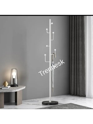 Modern Metal Siyah Ayaklı Askılık Elbise Askısı 165*30 cm 6003