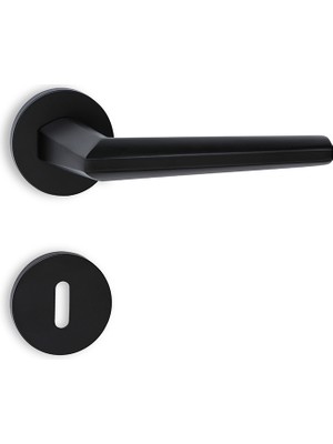 Soho Azzura Serisi Kapı Kolu Seti Siyah Yuvarlak Rozetli Oda Tipi
