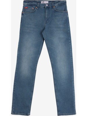 Lee Cooper Jagger Normal Bel Dar Kesim Düz Paça Mavi Erkek Jean Pantolon