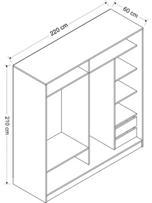 Minar Kale210 2k Sürgülü Dlp 220 Cm Dore Antrasit Byz