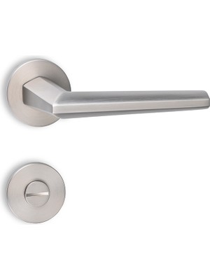 Soho Azzura Serisi Kapı Kolu Seti Yuvarlak Rozetli Saten Wc Tipi