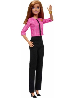 Barbie Geleceğin Lideri Model Bebeği HXN96 Pembe Renkli ve Şık Desenli