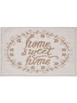 Evidea Soft Home Sweet Home Banyo Paspası - Ekru - 50X80 cm