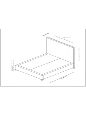 Minar Sonata Baza+Başlık Gül Kurusu 150x200