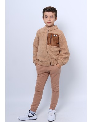HÇM Erkek Çocuk Peluş Alt-Üst Takım Fermuarlı E2