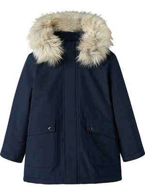 Name İt Nkmillo Parka Jacket Long Fo Noos Çocuk Günlük Mont 13235514-DARK-SAPPHIRE Lacivert