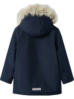 Name İt Nkmillo Parka Jacket Long Fo Noos Çocuk Günlük Mont 13235514-DARK-SAPPHIRE Lacivert