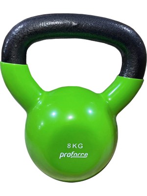 Proforce Vinil Kettlebell 8 kg Döküm Malzeme Kaymaz Tasarım ile Dayanıklı Spor Aleti