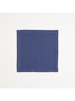 Zsa Zsa Zsu Nilüfer Ajurlu Keten %100 Keten Peçete 40x40 Cm Lacivert