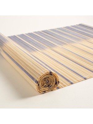 Zsa Zsa Zsu Tam Dao Bambu Runner 150x40 Cm Natural / Mavi