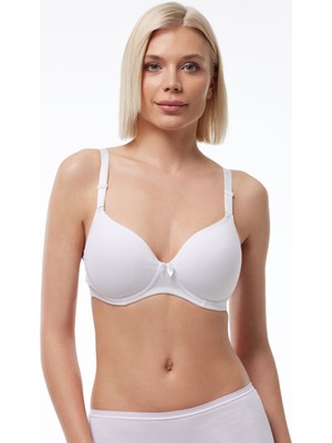 Malabadi Kadın Beyaz Kaplı Balensiz Pamuklu Sütyeni 825