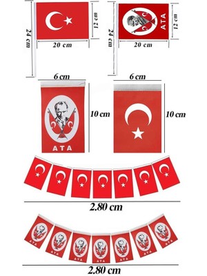 Artlantis Okul Sınıf Süsü 7 Çeşit 1 Paket Çıtalı Bayrak Bayraklı Balon Atatürklü Balon Ipli Bayrak Flamalı Bayrak 29 Ekim 23 Nisan