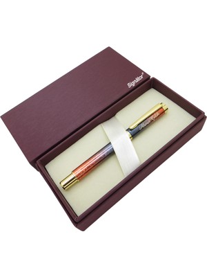 Signator® ST168 Electra Red Blue Gold Metal Roller Kalem | Isme Özel Kalem