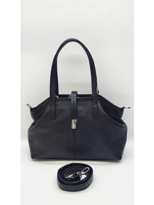 Valvic Hakiki Deri  Modern Klasik Kadın Çantası