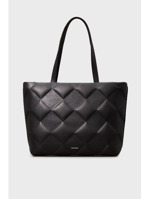 Calvin Klein Geometrik Desenli Fermuarlı Tote Çanta K60K612906BEH Bayan Çanta K60K612906 Beh