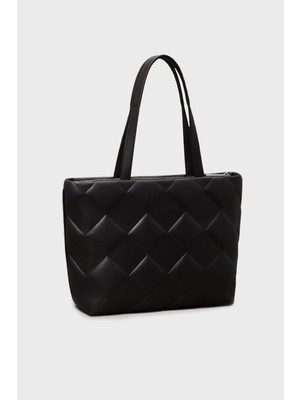 Calvin Klein Geometrik Desenli Fermuarlı Tote Çanta K60K612906BEH Bayan Çanta K60K612906 Beh