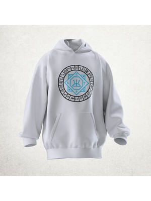 Oğuz Kağan Mührü & 24 Oğuz Boyu Tasarımlı Unisex Hoodie