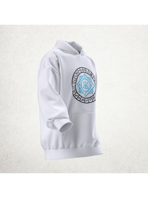 Oğuz Kağan Mührü & 24 Oğuz Boyu Tasarımlı Unisex Hoodie