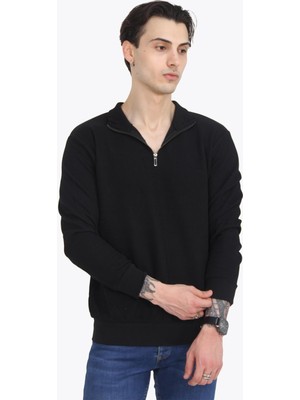 5716 Dik Yaka Yarım Fermuarlı Selanik Sweat