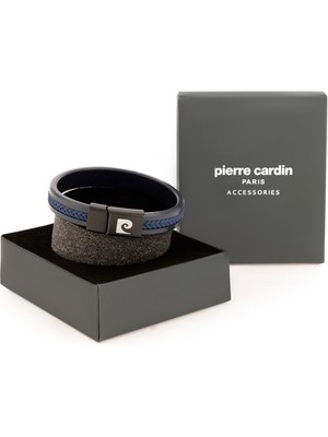 Pierre Cardin Erkek Lacivert Deri Bileklik 50306521-200