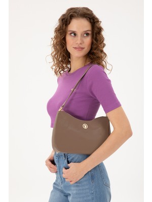 U.S. Polo Assn. Kadın Vizon Rugan Kol Çantası 50300337-VR052