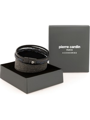 Pierre Cardin Erkek Lacivert Deri Bileklik 50306504-200