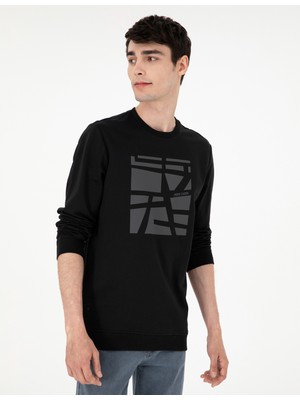 Pierre Cardin Erkek Siyah Regular Fit Sweatshirt 50298969-VR046