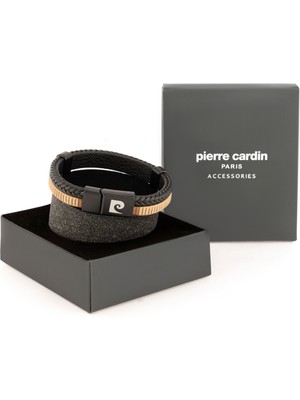 Pierre Cardin Erkek Kahverengi Deri Bileklik 50306611-400