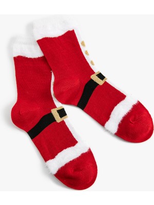 Koton Soket Çorap Noel Baba Baskılı Yılbaşı Temalı