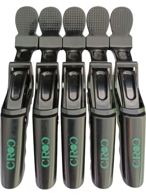 Croc 3200 Siyah Yarasa Saç Pensi 5li Plastik Dayanıklı Tasarım ile Kaymaz Etki