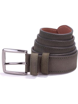 Dagoster DMK26-464DG Haki 4 cm Hakiki Deri Erkek Kemer