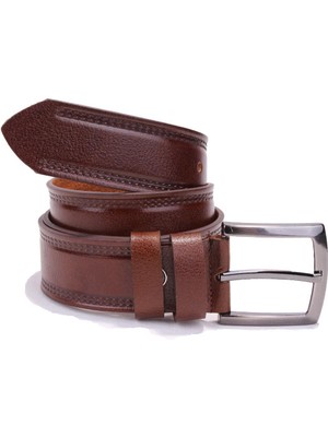 Dagoster DMK26-468DG Kahve 4 cm Deri Erkek Kemer
