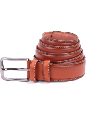 Dagoster DMK26-306DG Açık Taba 3,5 cm Deri Erkek Kemer