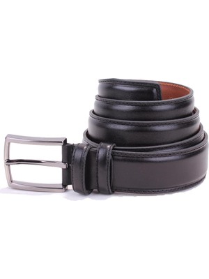 Dagoster DMK26-306DG Siyah 3,5 cm Hakiki Deri Erkek Kemer