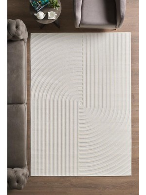 Red Halı Özel Tasarım Krem Sisal Kolay Temizlenebilir, Kaymaz Tabanlı Şık Oturma Odası ve Salon Halısı