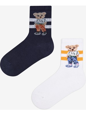 Penti Erkek Çocuk Cool Bear 2li Çok Renkli Tenis Soket Çorap