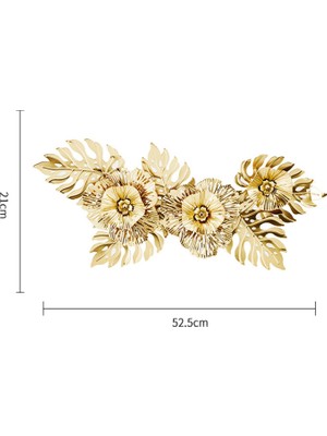 Mirrorr I Metal I Dekoratif Heykel Çiçek Yaprakları Asılı Aureate (Yurt Dışından)
