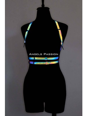 Mulvix Mlvx Renkli Reflektörlü Göğüs Harness, Karanlıkta Parlayan Göğüs Harness - 205  Blsm