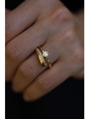 Yenigün Kuyumculuk 14 Ayar Altın Taşlı Tasarım Yüzük