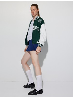 Koton Spor Şort Etek Biyeli Beli Lastikli Yüksek Bel