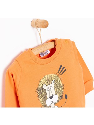 Hellobaby Basic Az Şardonlu Aslan Desenli Sweatshirt