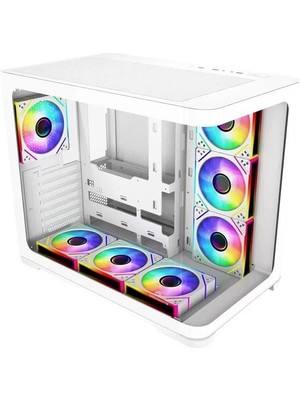 Gamebooster GB-G2851BW Sea Wıew 7-Rgb Fanlı Gamıng Mıd-Tower Pc Kasası Beyaz