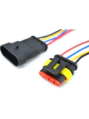 Erimti Süper Seal Elektrik Soketi 1 Takım 4 Pin 4 Kablolu Su Geçirmez Konnektör