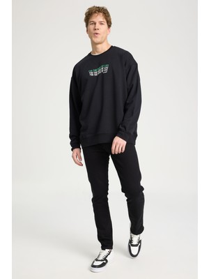 Wrangler W18S034AE Larston Silim Siyah Erkek Silim Tapared Kot Pantalon