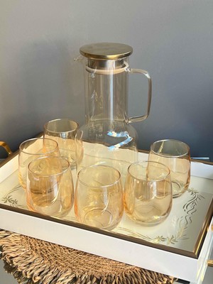 Rossev Perla Borosilikat 7 Parça Sürahi Seti