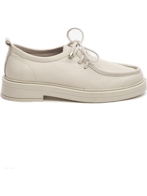 Derinet Deri Bağcıklı Kadın Ayakkabı